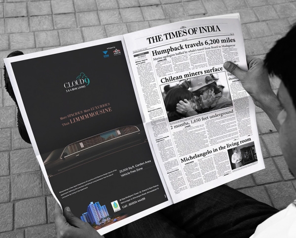 Cloud 9 News Paper Ad