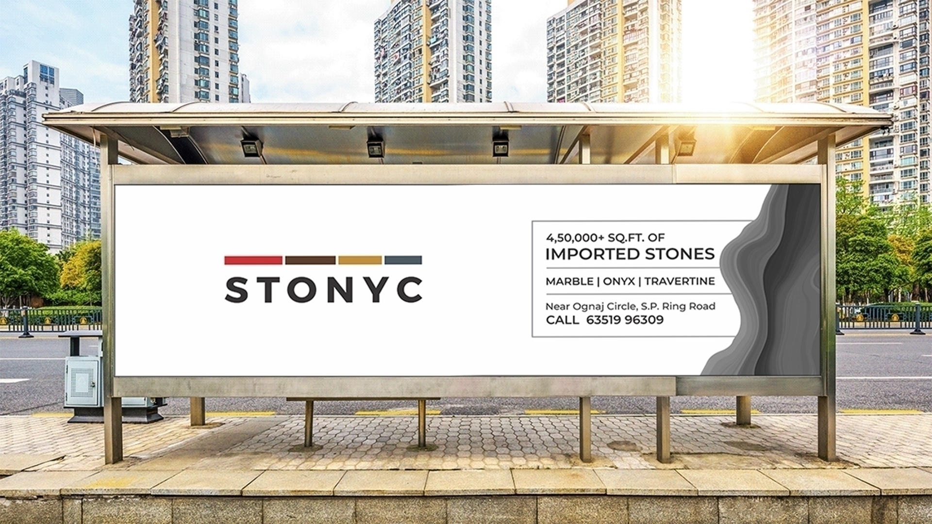 Stonyc Bus Stand Hoarding